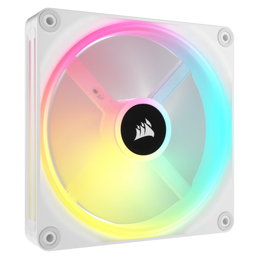 Ventilador CORSAIR iCUE LINK QX140 RGB blanco de 140 mm con iluminación RGB en ambos lados