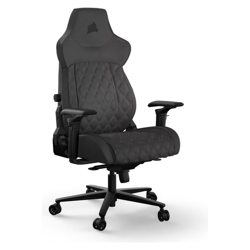 Silla gamer CORSAIR TC500 LUXE Shadow con tapizado oscuro acolchado, asiento amplio y reposabrazos 4D