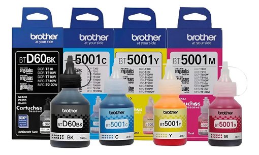 Imagen de Tinta Para Impresora Brother 5001 Color Negro De 45 Ml Por 4 Packs De 4 Unidades