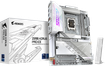 Motherboard Gigabyte Z890 AORUS PRO ICE blanca con socket LGA1851 y memoria DDR5.