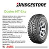 Imagen de Cubierta 265/75/16  Bridgestone Dueler MT 674 Q123