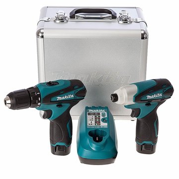 Imagen de KIT TALADRO + ATORNILLADOR 12V CON MALETÍN LCT204 MAKITA