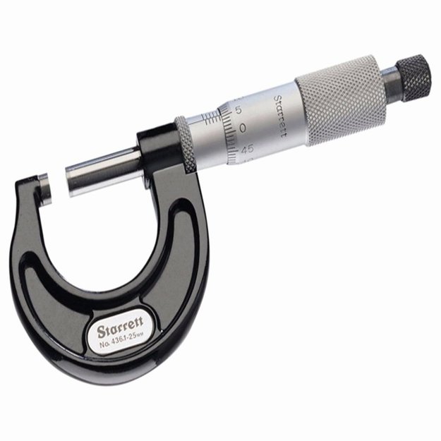 Imagen de MICRÓMETRO EXTERIOR 0 - 25MM STARRETT 436MXRL-25