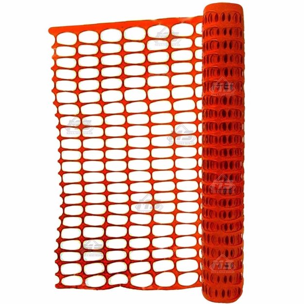 Imagen de ROLLO DE MALLA NARANJA DE SEGURIDAD PARA CONSTRUCCIÓN OBRA