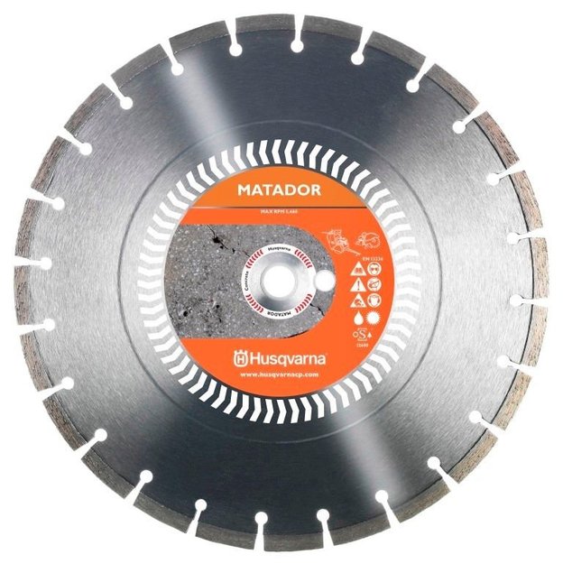 Imagen de DISCO DIAMANTADO DE CORTE HORMIGÓN CURADO 18 PULG. HUSQVARNA