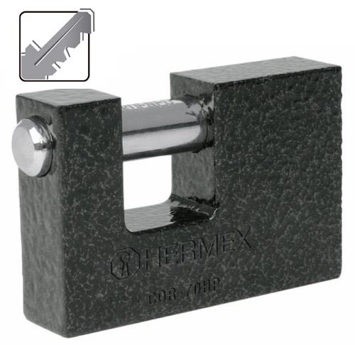 Imagen de CANDADO HIERRO ANTIPALACA 70MM BASIC COR-70HP HERMEX