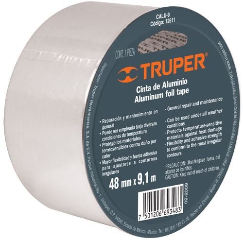 Imagen de CINTA DE ALUMINIO  RESISTE 40° 48MM X 9.1M TRUPER