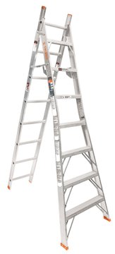 Imagen de ESCALERA ALUMINIO CONVERTIBLE 15 ESCALONES 4.57M TRUPER