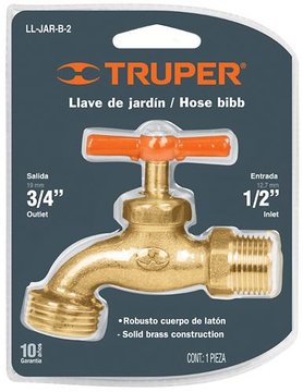 Imagen de CANILLA BRONCE FUNDIDO DE 1/2" TRUPER