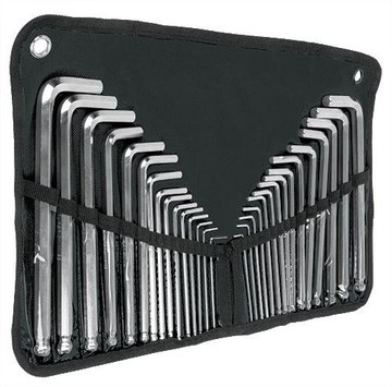 Imagen de JUEGO 30 LLAVES ALLEN 1/16"-3/8", 1.3-10MM TRUPER
