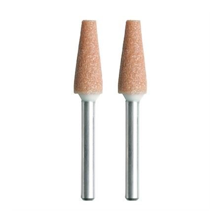 Imagen de PIEDRA CÓNICA DE ÓXIDO ALUMINIO 1/4" 2 UNIDADES DREMEL