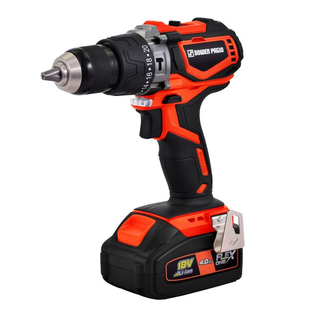 Imagen de TALADRO ATORNILLADOR PERCUTOR BATERÍA 18V  SIN CARBONES DOWEN PAGIO