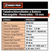Imagen de TALADRO ATORNILLADOR PERCUTOR BATERÍA 12V DOWEN PAGIO