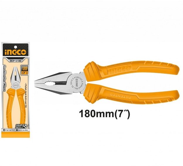 Imagen de PINZA ALICATE UNIVERSAL 7 PULGADAS INGCO HCP12180