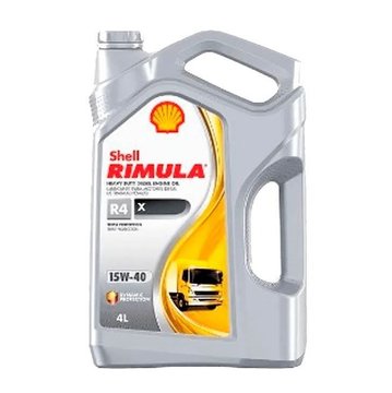 Imagen de ACEITE 15W-40 CARTER VEHÍCULOS PESADOS SHELL RIMULA R4 X 4L