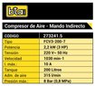 Imagen de COMPRESOR 3HP 200L 220V FCV3 200 7 BTA