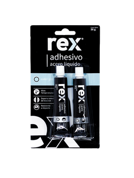 Imagen de ADHESIVO ACERO LÍQUIDO (ACERO EPÓXICO) 56G REX