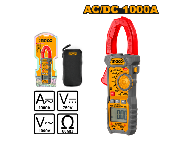 Imagen de PINZA AMPERIMÉTRICA CA 750 V / CC 1000 V INGCO