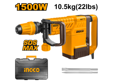 Imagen de MARTILLO DEMOLEDOR SDS-MAX 1500W 10KG INGCO