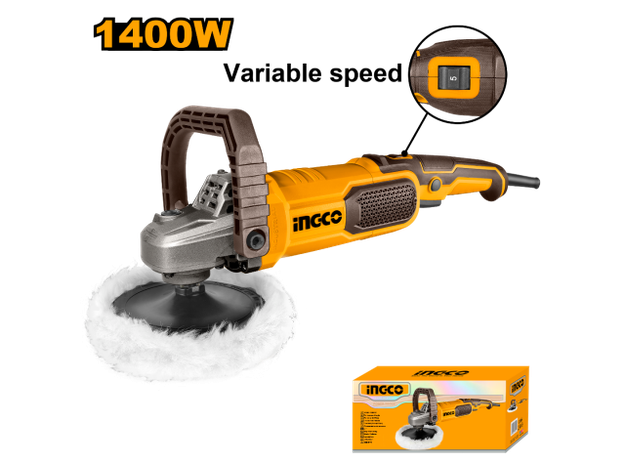Imagen de LUSTRA PULIDORA 180MM 1400W 900-3800RPM INGCO