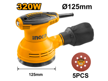 Imagen de LIJADORA ROTO ORBITAL 5" 320W INGCO