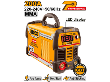 Imagen de SOLDADORA INVERTER 200AMP INGCO