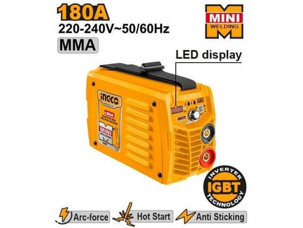 Imagen de SOLDADORA INVERTER 180AMP INGCO