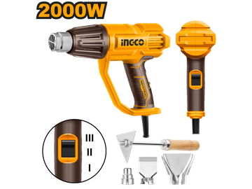 Imagen de PISTOLA DE CALOR 2000W CON KIT INGCO