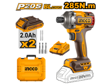 Imagen de ATORNILLADOR DE IMPACTO 20V 285NM 2 BAT. INGCO