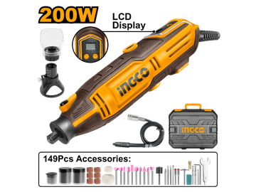 Imagen de MINI TORNO 200W CON 149 ACC. INGCO