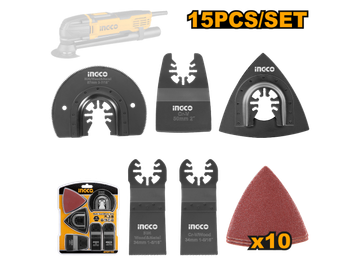 Imagen de KIT 15 ACCESORIOS PARA MULTIHERRAMIENTA INGCO