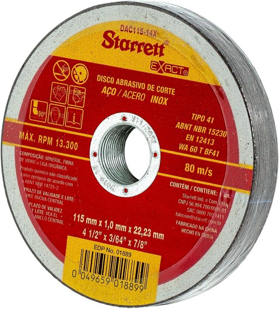 Imagen de DISCO CORTE PARA METAL/INOX PROFESIONAL STARRETT