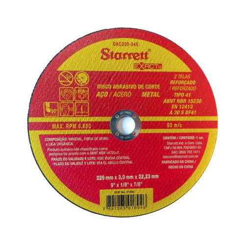 Imagen de DISCO CORTE PARA METAL STARRET