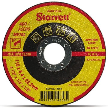 Imagen de DISCO DESBASTE PARA METAL STARRETT
