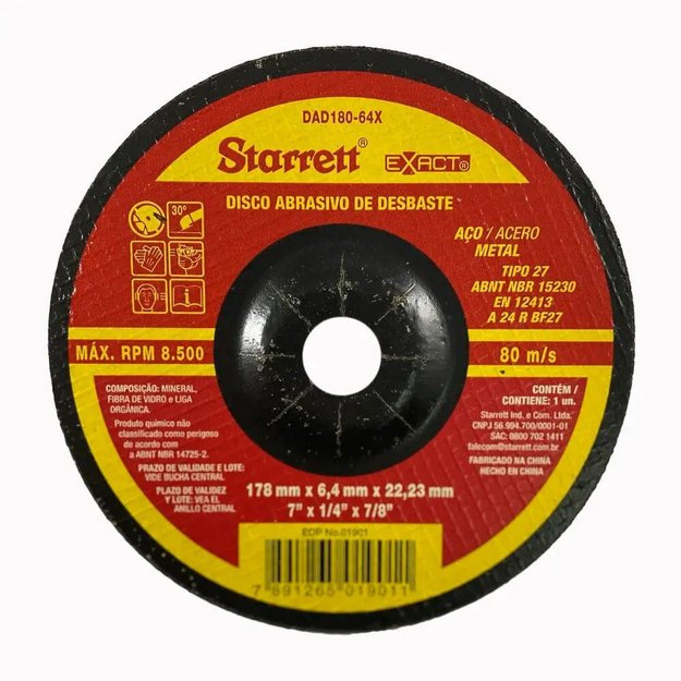 Imagen de DISCO DESBASTE PARA METAL STARRETT