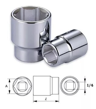 Imagen de DADO HEXAGONAL ENCASTRE 1/4" 10MM CROSSMAN