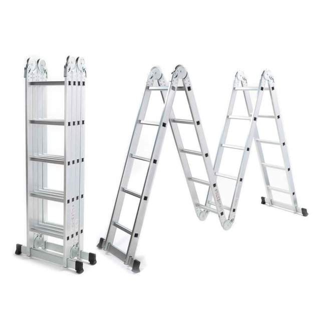 Imagen de ESCALERA ALUMINIO COMBINADA 8 POSICIONES 5.7M GOLDEX