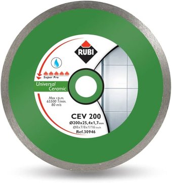 Imagen de DISCO DIAMANTADO PARA CERÁMICA 200MM CEV200 RUBI