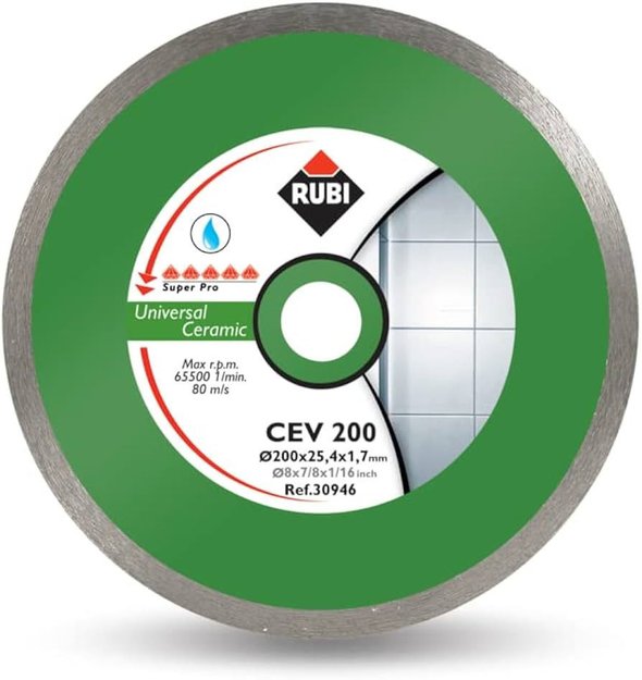 Imagen de DISCO DIAMANTADO PARA CERÁMICA 200MM CEV200 RUBI