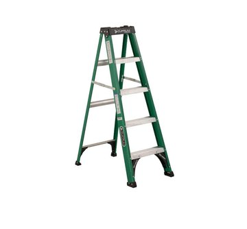 Imagen de ESCALERA TIJERA FIBRA VIDRIO 5 ESCALONES 1.5M CUPRUM