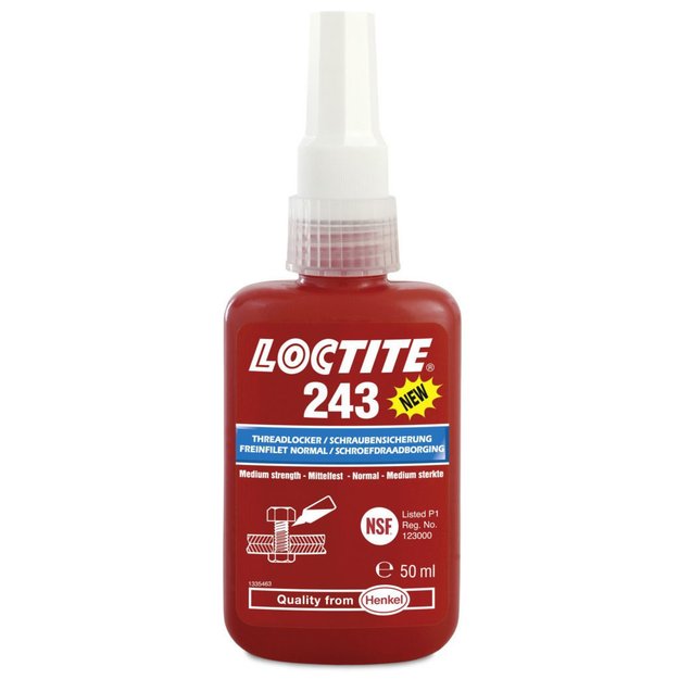 Imagen de TORQUE MEDIO USO GENERAL RESISTENCIA MEDIA 50ML LOCTITE 243