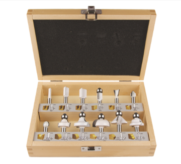 Imagen de KIT DE FRESAS PARA ROUTER 1/4" 12 PIEZAS MAKITA