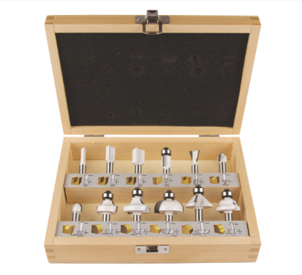Imagen de KIT DE FRESAS PARA ROUTER 1/4" 12 PIEZAS MAKITA