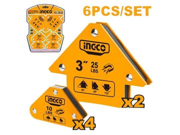 Imagen de JUEGO ESCUADRAS MAGNÉTICAS 6 PIEZAS INGCO