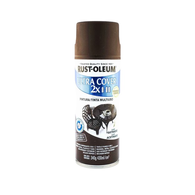 Imagen de AEROSOL ULTRA COVER 2X CAFÉ SATINADO RUST OLEUM