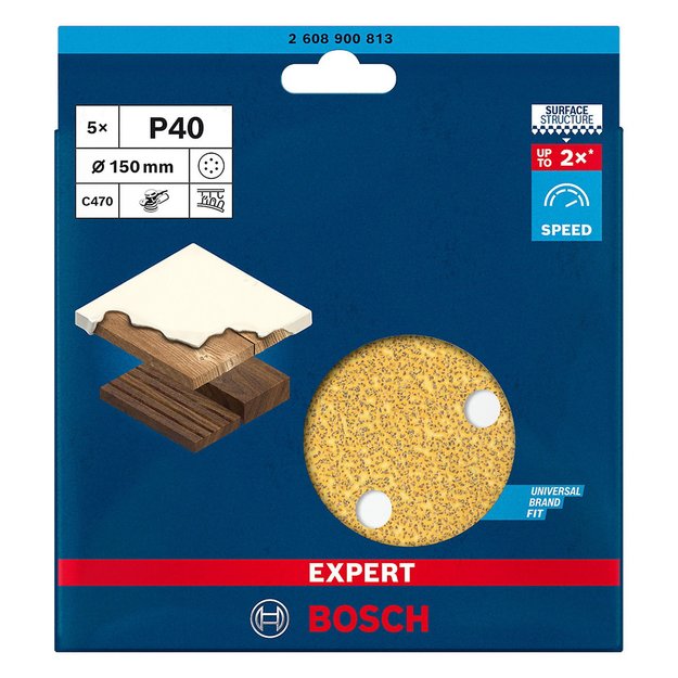 Imagen de DISCO PARA LIJADORA EXCÉNTRICA 150 MM GR.40 BOSCH