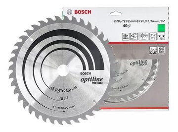 Imagen de HOJA SIERRA CIRCULAR 9 1/4" 40D BUJE 25MM. BOSCH