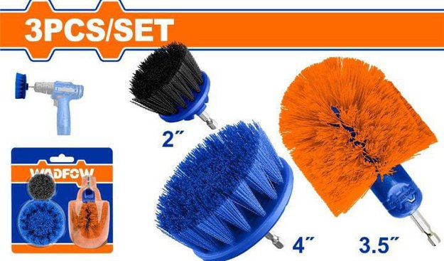 Imagen de SET 3 CEPILLOS MULTIUSO PARA ATORNILLADOR WADFOW