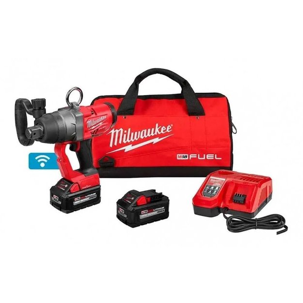 Imagen de LLAVE DE IMPACTO 1" 2 BATERÍAS 18V MILWAUKEE
