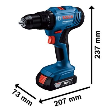 Imagen de TALADRO ATORNILLADOR CON PERCUTOR 2 BATERÍAS 18V 2AH BOSCH